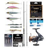Yek Outdoor Pro Spin Olta Seti Okuma Ceymar SW Bass 243cm MH 14-42gr M-Fast Olta Kamışı & Shimano Makina Nasci FD 4000