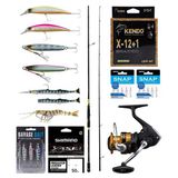 Yek Outdoor Pro Spin Olta Seti Okuma Ceymar SW Bass 274cm MH 14-42gr M-Fast Olta Kamışı & Shimano Makina FX 4000 FC