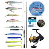 Yek Outdoor Pro Spin Olta Seti Okuma G-Control Spin 243cm M 10-30gr M-Fast Olta Kamışı & Shimano Makina FX 4000 FC