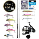 Yek Outdoor Pro Spin Seti Kendo K10 Long Casting 2.70CM 90XH 15-60GR Olta Kamışı&savage Gear Sgs8 4000 Fd 8+1bb Olta Makinesi - Standart - Renkli