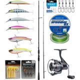 Yek Outdoor Pro Spin Seti Okuma Psycho Stick Game 243CM Ex-Fast 15-40GR 2 Parça Olta Kamışı&savage Gear Fazor 4000 Olta Makinesi - Standart - Renkli