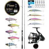 Yek Outdoor Pro Spin Seti Shimano Kamış Fx Xt Spinning Moderate Fast 2,40M 14-40G 2pc&savage Gear Sgs8 4000 Fd 8+1bb Olta Makinesi - Standart - Renkli