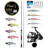 Yek Outdoor Pro Spin Seti Shimano Kamış Fx Xt Spinning Moderate Fast 2,40M 14-40G 2Pc&Savage Gear Sgs8 4000 Fd 8+1Bb Olta Makinesi