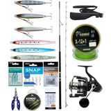 Yek Outdoor Profesyonel Jig Olta Seti Okuma Azores Shore Jigging Spin 304CM 60-150GR 2 Parça Olta Kamışı&savage Gear Sgs8 4000 Fd Olta Makinesi - Standart - Renkli