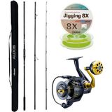 Yek Outdoor Profesyonel Olta Seti Okuma Alijos Surf 435CM 3 Parça&okuma Salina SA-8000A Olta Makinesi - Standart - Renkli