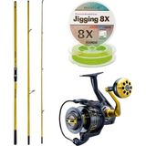 Yek Outdoor Profesyonel Olta Seti Okuma Makaira Surf 4,30 cm 100-250 3 Parça Yellow Surf Kamışı&okuma Salina SA-8000A Blue 6+1bb Olta Makinesi - Standart - Renkli