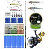 Yek Outdoor Profesyonel Tekne Oltası Seti Cavalla Speed Jigging Spin 159Cm H 200-350Gr 1 Parça&Okuma Salina 6000Ha Olta Makinesi