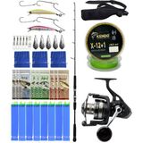 Yek Outdoor Profesyonel Tekne Oltası Seti Cavalla Speed Jigging Spin 159CM Mh 150-250GR 1 Parça Spin Kamışı&savage Gear Sgs8 4000 Fd Olta Makinesi - Standart - Renkli