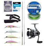 Yek Outdoor Spin Olta Seti Okuma Azaki Spin 274 Cm 12-35 Gr 2 Parça Spin Kamışı&Okuma Safyre 4000A Olta Makinesi