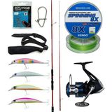 Yek Outdoor Spin Olta Seti Okuma Red Spin 243 cm 7-28 gr 2 Parça&shimano Makina Nexave 4000 Fı - Standart - Renkli