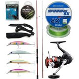 Yek Outdoor Spin Olta Seti Okuma Red Spin 243 cm 7-28 gr 2 Parça&shimano Sienna 4000 Fg Spin Makinesi - Standart - Renkli
