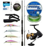 Yek Outdoor Spin Olta Seti Okuma Wave Power 2.44 cm 15-40 gr 2 Parça Spin Kamışı&shimano Makina Fx 4000 Fc - Standart - Renkli
