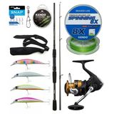 Yek Outdoor Spin Olta Seti Okuma Wave Power 2.44 Cm 15-40 Gr 2 Parça Spin Kamışı&Shimano Makina Fx 4000 Fc