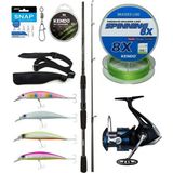 Yek Outdoor Spin Olta Seti Okuma Wave Power 2.44 cm 15-40 gr 2 Parça Spin Kamışı&shimano Makina Nexave 4000 Fı - Standart - Renkli