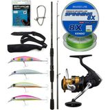 Yek Outdoor Spin Olta Seti Okuma Wave Power 2,74 cm 7-30 gr 2 Parça Spin Kamışı&shimano Makina Fx 4000 Fc - Standart - Renkli