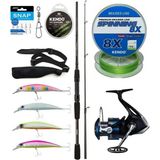 Yek Outdoor Spin Olta Seti Okuma Wave Power 8'0 2.44 Cm 15-40 Gr 2 Parça Spin Kamışı&Shimano Makina Nexave 4000 Fı