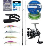 Yek Outdoor Spin Olta Seti Okuma Wave Up Spin 259CM 10-35GR 2 Parça Olta Kamışı&okuma Safyre 4000A Olta Makinesi - Standart - Renkli