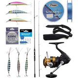 Yek Outdoor Spin Olta Seti Okuma Wave Up Spin 259CM 10-35GR 2 Parça Olta Kamışı&shimano Makina Fx 4000 Fc - Standart - Renkli