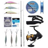 Yek Outdoor Spin Olta Seti Okuma Wave Up Spin 259Cm 10-35Gr 2 Parça Olta Kamışı&Shimano Makina Fx 4000 Fc