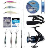 Yek Outdoor Spin Olta Seti Okuma Wave Up Spin 259CM 10-35GR 2 Parça Olta Kamışı&shimano Makina Nexave 4000 Fı - Standart - Renkli