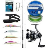 Yek Outdoor Spin Olta Seti Shimano Kamış Fx Xt Spinning Moderate Fast 2,10M 14-40G 2pc&okuma Safyre 4000A Olta Makinesi - Standart - Renkli