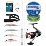 Yek Outdoor Spin Olta Seti Shimano Kamış Fx Xt Spinning Moderate Fast 2,10M 14-40G 2Pc&Shimano Sienna 3000 Fg Spin Makinesi