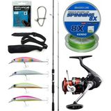 Yek Outdoor Spin Olta Seti Shimano Kamış Fx Xt Spinning Moderate Fast 2,10M 14-40G 2pc&shimano Sienna 4000 Fg Spin Makinesi - Standart - Renkli