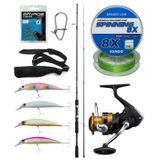 Yek Outdoor Spin Olta Seti Shimano Kamış Fx Xt Spinning Moderate Fast 2,70M 14-40G 2Pc&Shimano Makina Fx 4000 Fc