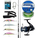 Yek Outdoor Spin Olta Seti Shimano Kamış Fx Xt Spinning Moderate Fast 2,70M 14-40G 2pc&shimano Makina Nexave 4000 Fı - Standart - Renkli