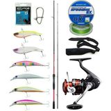 Yek Outdoor Spin Olta Seti Shimano Sienna Spinning Eva 2,41M 10-35G Spin Kamışı&shimano Sienna 3000 Fg Spin Makinesi - Standart - Renkli