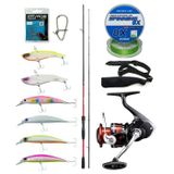 Yek Outdoor Spin Olta Seti Shimano Sienna Spinning EVA 2,41m 10-35g Spin Kamışı&Shimano Sienna 4000 Fg Spin Makinesi