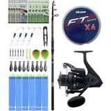 Yek Outdoor Surf Olta Seti Kendo Spider Surf 3.90M 50-150GR Olta Kamışı&okuma Wave Power WP-4000A1 Olta Makinesi - Standart - Renkli