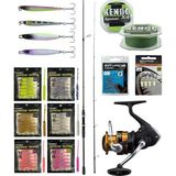 Yek Outdoor YekOutdoor FireWorm LRF Seti Okuma Wave Up Spin 229cm 3-14gr 2 Parça Olta Kamışı&Shimano Makina FX 1000 FC