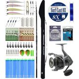 Yek Outdoor Yekoutdoor Pro Olta Seti Okuma Obsidian Super Light Tele Surf 420CM 100-220GR Olta Kamışı&okuma Tomcat 8000 Olta Makinesi - Standart - Renkli