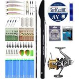 Yek Outdoor Yekoutdoor Pro Olta Seti Okuma Obsidian Super Light Tele Surf 420CM 100-220GR Olta Kamışı&shimano Makina Aerlex Xsc 14000 - Standart - Renkli