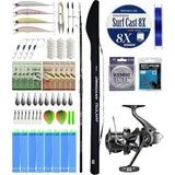 Yek Outdoor Yekoutdoor Pro Olta Seti Okuma Obsidian Super Light Tele Surf 420CM 100-220GR Olta Kamışı&shimano Makina Aerlex Xtc 14000 - Standart - Renkli