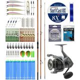Yek Outdoor Yekoutdoor Pro Olta Seti Okuma Trio Rex Surf 420CM 120-250GR 3 Parça Surf Kamışı&okuma Tomcat 8000 Olta Makinesi - Standart - Renkli