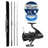 Yek Outdoor YekOutdoor Profesyonel Olta Seti Okuma Alijos Surf 435 cm 100+250 gr 3 Parça&Shimano Makina Speedmaster 14000 XTD