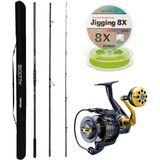 Yek Outdoor YekOutdoor Profesyonel Olta Seti Okuma Alijos Surf 435cm 3 Parça&Okuma Salina SA-8000A Olta Makinesi