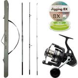Yek Outdoor Yekoutdoor Profesyonel Olta Seti Okuma Azores Surf 430CM 3 Parça Surf Kamışı&savage Gear Sgs8 8000 Fd 8+1bb Olta Makinesi - Standart - Renkli