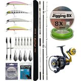 Yek Outdoor Yekoutdoor Profesyonel Olta Seti Okuma Flite+ Super Light Surf 420CM 3 Parça Olta Kamışı&okuma Salina 8000A Olta Makinesi - Standart - Renkli