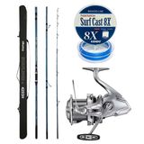 Yek Outdoor YekOutdoor Profesyonel Olta Seti Okuma Surfliner+ Surf 420cm 3 Parça Olta Kamışı&Shimano Makina Ultegra 14000 XSE