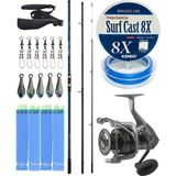 Yek Outdoor Yekoutdoor Profesyonel Olta Seti Shimano Kamış Alivio Surf T 425 Bx-G 4,25M 225G 3pc&okuma Tomcat TMC-8000 6+1bb Olta Makinesi - Standart - Renkli