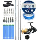 Yek Outdoor Yekoutdoor Profesyonel Olta Seti Shimano Kamış Alivio Surf T 425 Bx-G 4,25M 225G 3pc&shimano Makina Socorro 8000 Sw - Standart - Renkli