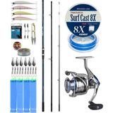 Yek Outdoor Yekoutdoor Profesyonel Olta Seti Shimano Kamış Alivio Surf T 450 Bx-G 4,50M 225G 3pc&okuma Safina Pro 8000 Olta Makinesi - Standart - Renkli
