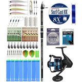 Yek Outdoor Yekoutdoor Surf Olta Seti Okuma Carbonite Pro Tele Surf 420 cm Surf Kamışı&okuma Azores ZXP-8000 Olta Makinesi - Standart - Renkli