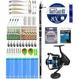 Yek Outdoor YekOutdoor Surf Olta Seti Okuma Carbonite Pro Tele Surf 420 cm Surf Kamışı&Okuma Azores ZXP-8000 Olta Makinesi