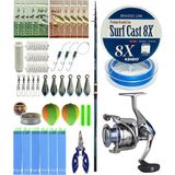 Yek Outdoor YekOutdoor Surf Olta Seti Shimano Kamış Alivio GX Surf Tele 4225 4,20m 250g Kamış&Okuma Safina Pro 8000 Olta Makinesi