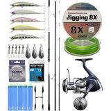 Yek Outdoor Yekoutdoor Surf Seti Shimano Kamış Beastmaster K Surf Hybrid 4,50M 225G 3pc K-Type Dps & Shimano Twin Power 8000 Sw C Pg Jig Olta Makinesi - Standart - Renkli