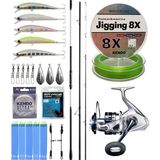 Yek Outdoor YekOutdoor Surf Seti Shimano Kamış Beastmaster K Surf Tubular 4,50m 225g 3pc Low Rider DPS& Shimano Makina Saragosa 8000